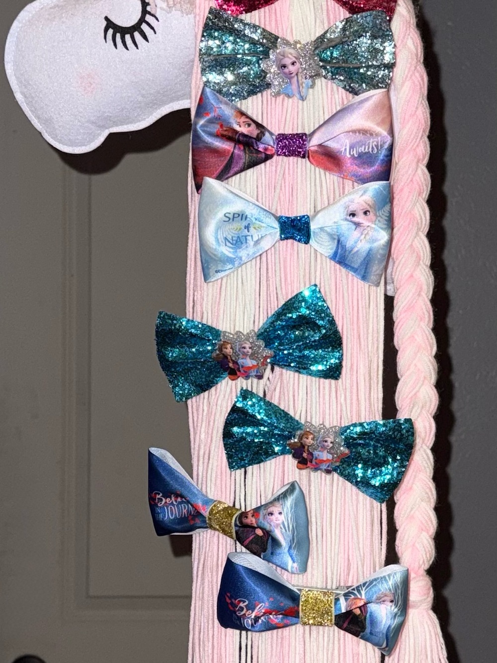 Unicorn Hair Bow Holder + Frozen Bows 🦄🎀